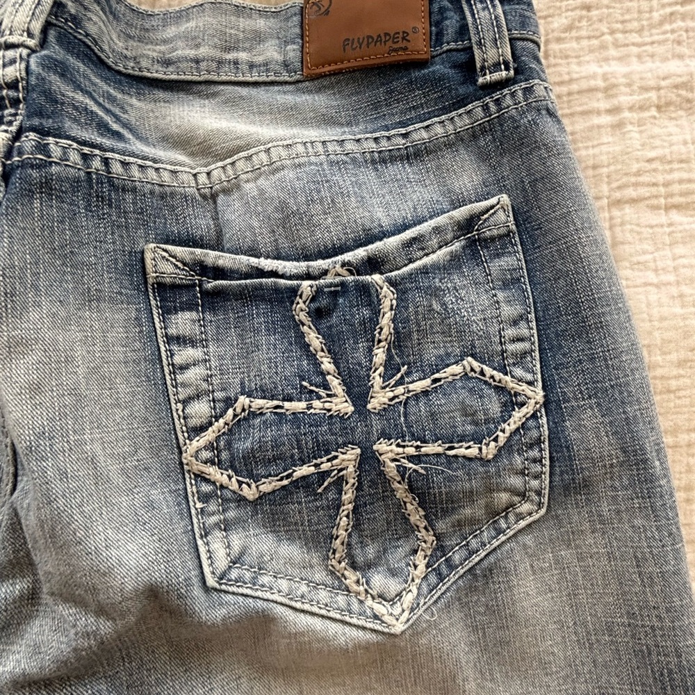 Flypaper Women's Light Blue Embroidered Jeans